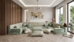 u shaped floor sofa