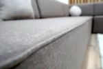 Brown Linen Sectional Sofa L Shaped, Modular Floor Seating - Image 2