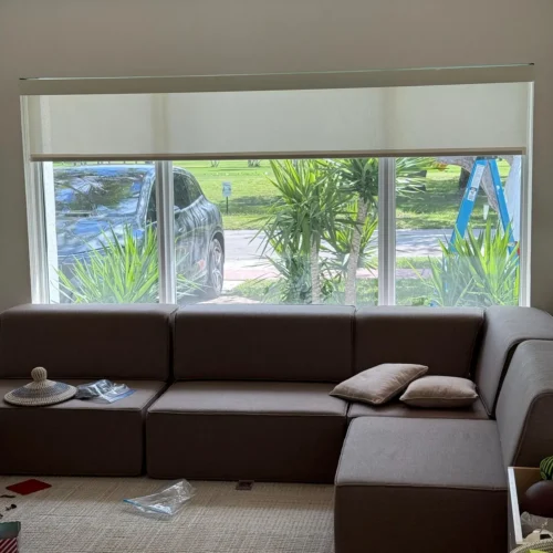 Brown Linen Sectional Sofa L Shaped, Modular Floor Seating photo review