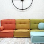 colorful sofa for kids room with soft cushions
