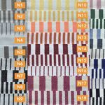 6 Natural Striped Fabric Swatches