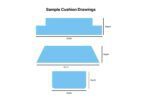 Bay Window Seat Pad, Personalized Striped Cushion - Image 3