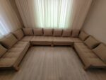 U Shaped Sectional Wooden Sofa - Image 2
