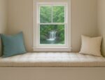 Bay Window Seat Pad, Personalized Striped Cushion - Image 2