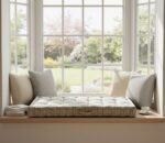 Bay Window Seat Pad, Personalized Striped Cushion