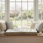 Bay Window Seat Pad, Personalized Striped Cushion