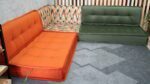 bohemian green couch living room