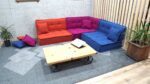 Colorful Sectional Cushion Set (Orange, Pink, Blue) - Image 4
