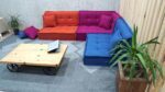 Colorful Sectional Cushion Set (Orange, Pink, Blue) - Image 5