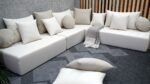 Cream Floor Pillows For Adult, Sectional Foam Couch - Image 3
