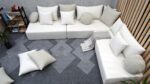 Cream Floor Pillows For Adult, Sectional Foam Couch - Image 5