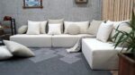 Cream Floor Pillows For Adult, Sectional Foam Couch
