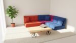 Colorful Sectional Cushion Set (Orange, Pink, Blue) - Image 7