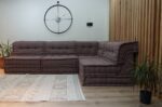 Modular Reversible Floor Sectional Sofa Taupe Color - Image 11
