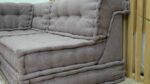 Modular Reversible Floor Sectional Sofa Taupe Color - Image 7