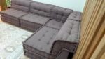 Modular Reversible Floor Sectional Sofa Taupe Color - Image 6
