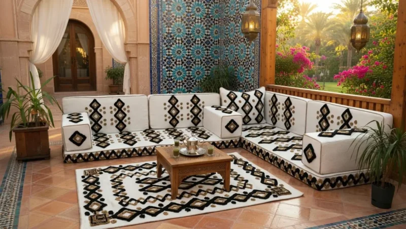 boho floor couch l shaped set