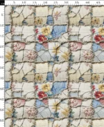 3D Patchwork Flower Motif Upholstery Fabric - Image 2