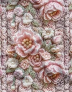 3D Knitted Design Floral Fabric For Sofa And Curtain