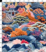 3D Nature View Upholstery Sofa and Curtain Fabric