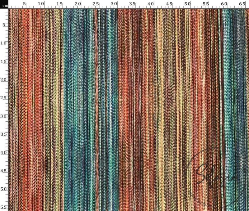 Colorful Striped Textured Fabric For Sofa And Curtain Colorful Striped Textured Fabric For Sofa And Curtain - Image 1