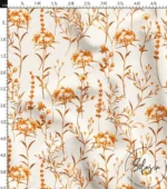 Cream Color Floor Upholstery Fabric with Meadow Flower Motif - Image 3