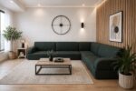 Green tatami floor sofa