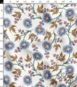 Light Blue Floral Pattern Upholstery Fabric - Image 3