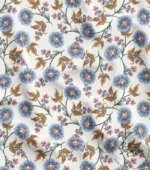 Light Blue Floral Pattern Upholstery Fabric