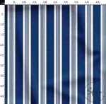 Navy Blue Straight Line Patterned Upholstery Fabric - Image 4