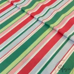 Red Green Blue Stripe Patterned Upholstery Fabric
