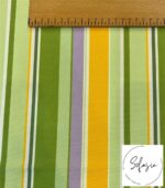 Stripe Patterned Plain Upholstery Ikat Fabric (Green, Orange, Purple) - Image 4