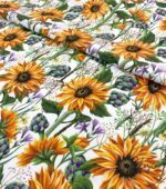 Sunflower Motif Sofa, Cushion and Curtain Fabric
