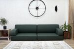 green tatami floor sofa