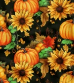 Upholstery Fabric with Sunflower and Pumpkin Motifs - Image 4
