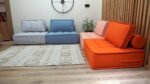 Colored floor sectional sofa 1