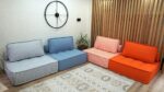 Colored floor sectional sofa 2