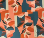 Abstract Contrast Fabric Pattern with Leaf Pattern - Image 3