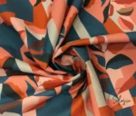 Abstract Contrast Fabric Pattern with Leaf Pattern - Image 4