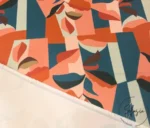 Abstract Contrast Fabric Pattern with Leaf Pattern - Image 6