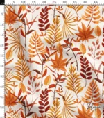 Autumn Leaves Patterned Sofa and Background Curtain Fabric - Image 3