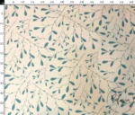Blue Mini Leaf Motif Upholstery Fabric - Image 3