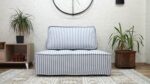 blue striped floor sectional sofa 11