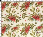 Christmas Flower Patterned Upholstery Fabric