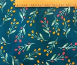 Colorful Leaf and Branch Patterned Upholstery Fabric Model - Image 3