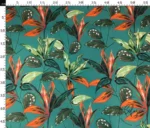 Dark Green Leaf Motif Upholstery Fabric Model - Image 4