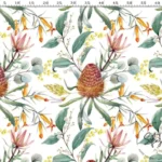 Eucalyptus Flower Motif Upholstery Fabric Model