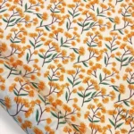 Floral Leaf and Flower Patterned Upholstery Fabric Model