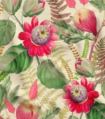 Flower and Fig Patterned Upholstery Fabric Model - Image 4