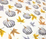 Gray Pumpkin and Yellow Leaf Pattern Fabric - Image 7
